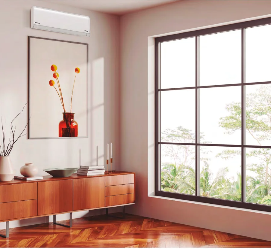 Aire acondicionado Panasonic en una sala: catálogo de aires acondicionados en Panamá